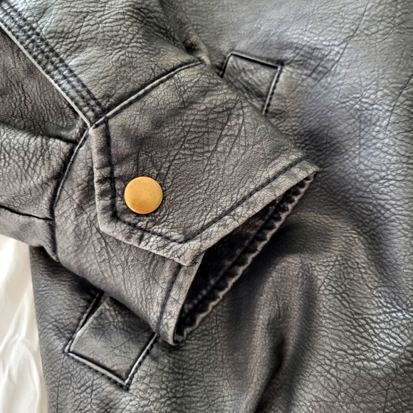 BDG Sean Faux Leather Harrington Jacket - Picture 2 of 7
